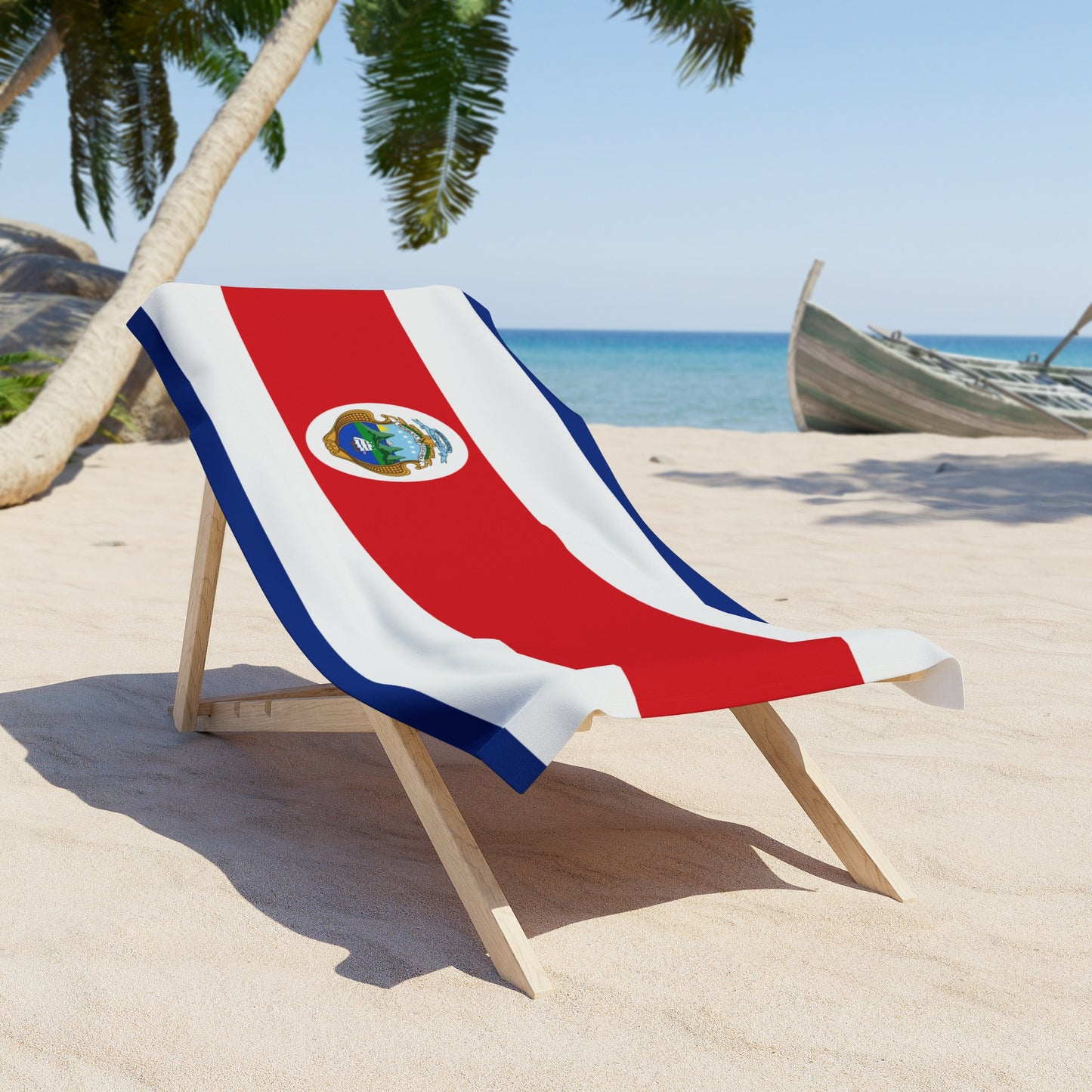 Costa Rica Flag Beach Towel