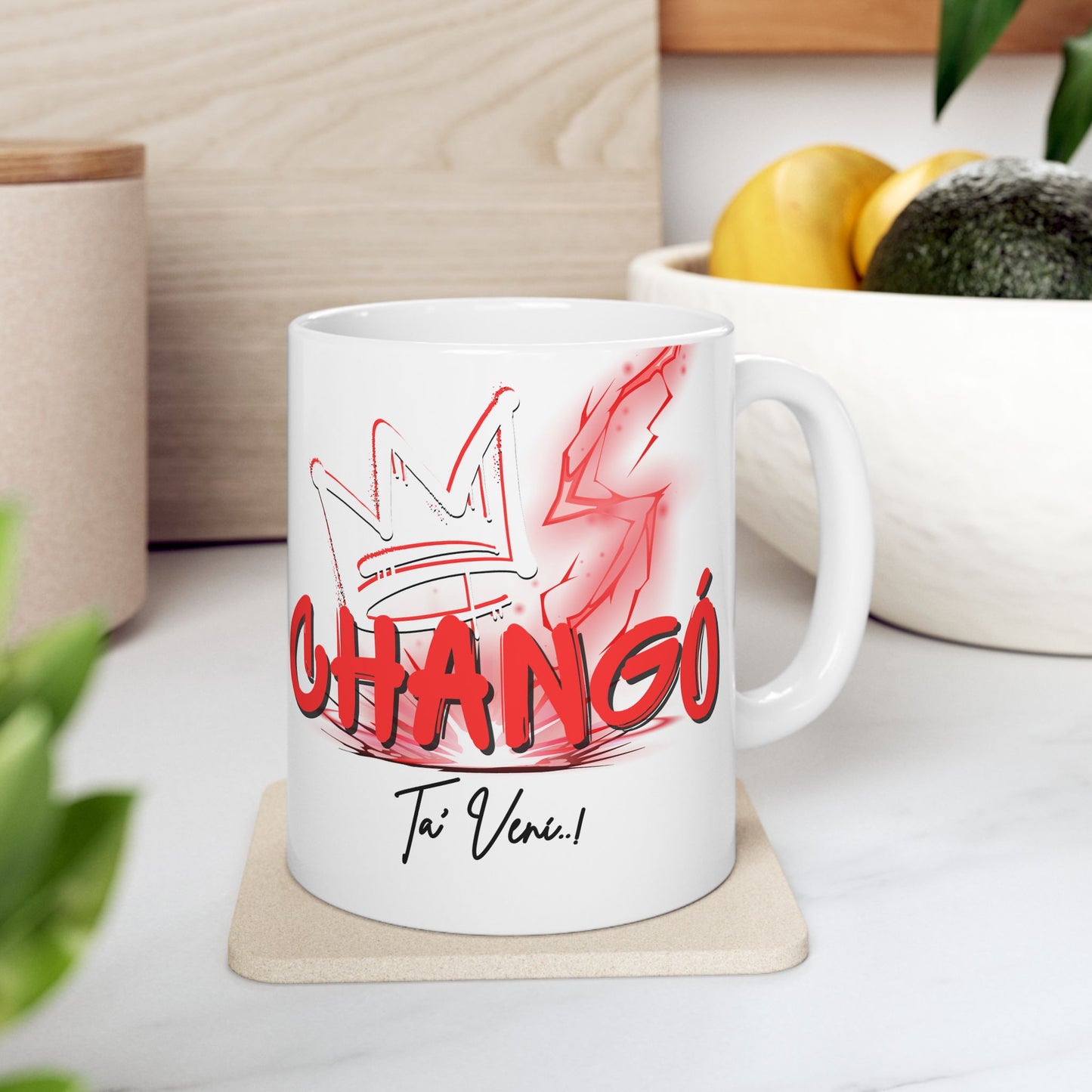 "Chango Tá Vení"-Ceramic Mug, (11oz, 15oz)