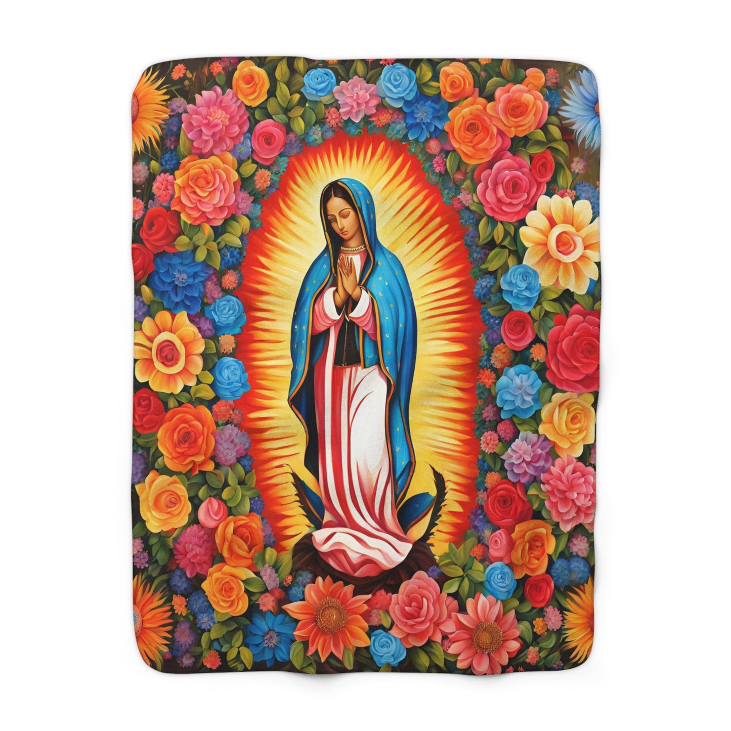 Guadalupe Sherpa Fleece Blanket