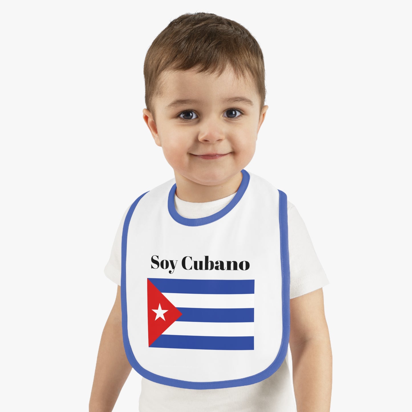 "Soy Cubano" Baby Contrast Trim Jersey Bib