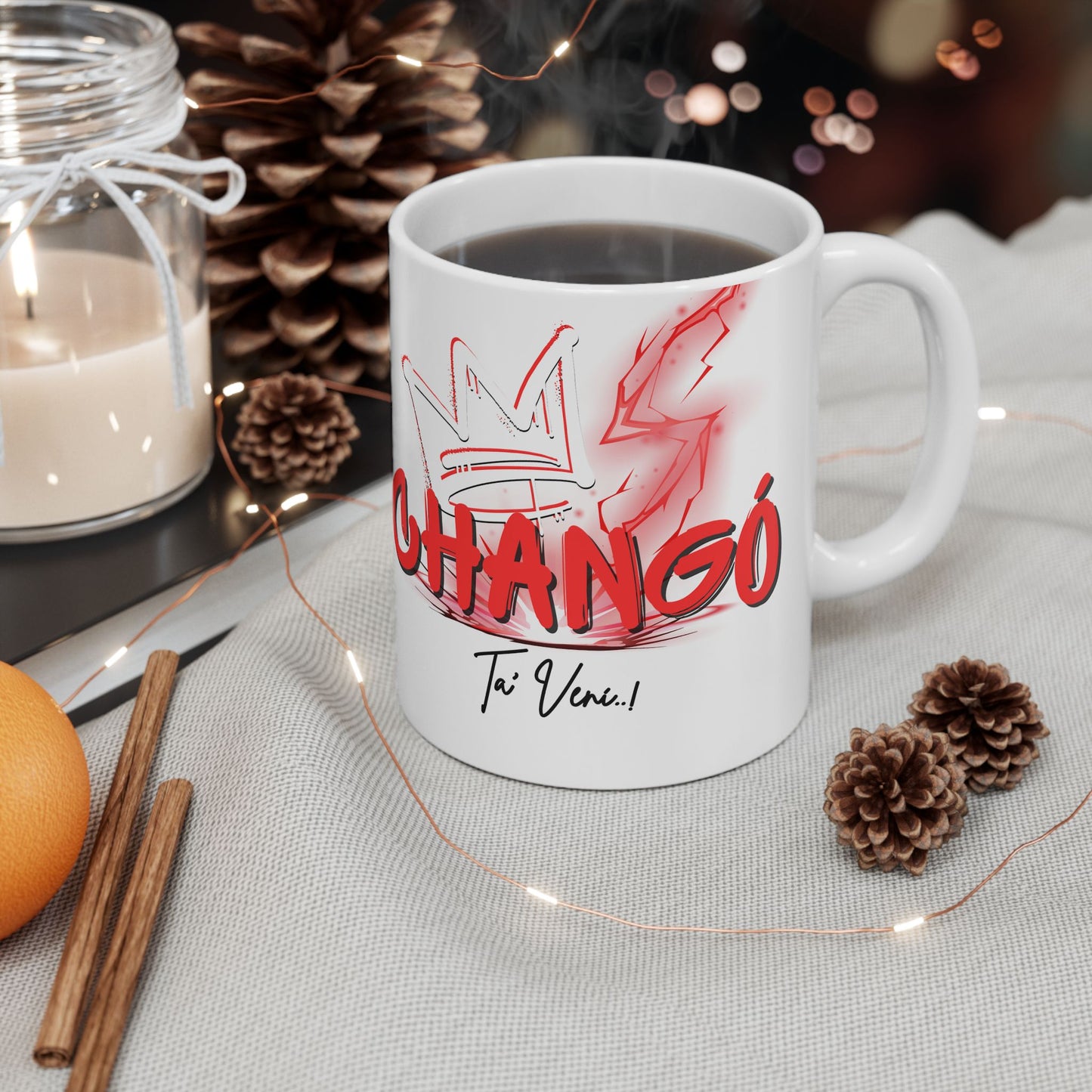 "Chango Tá Vení"-Ceramic Mug, (11oz, 15oz)