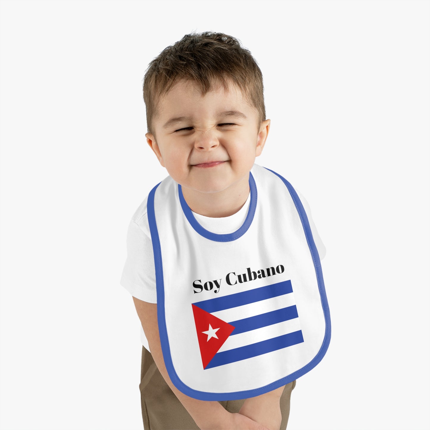 "Soy Cubano" Baby Contrast Trim Jersey Bib