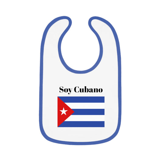 "Soy Cubano" Baby Contrast Trim Jersey Bib