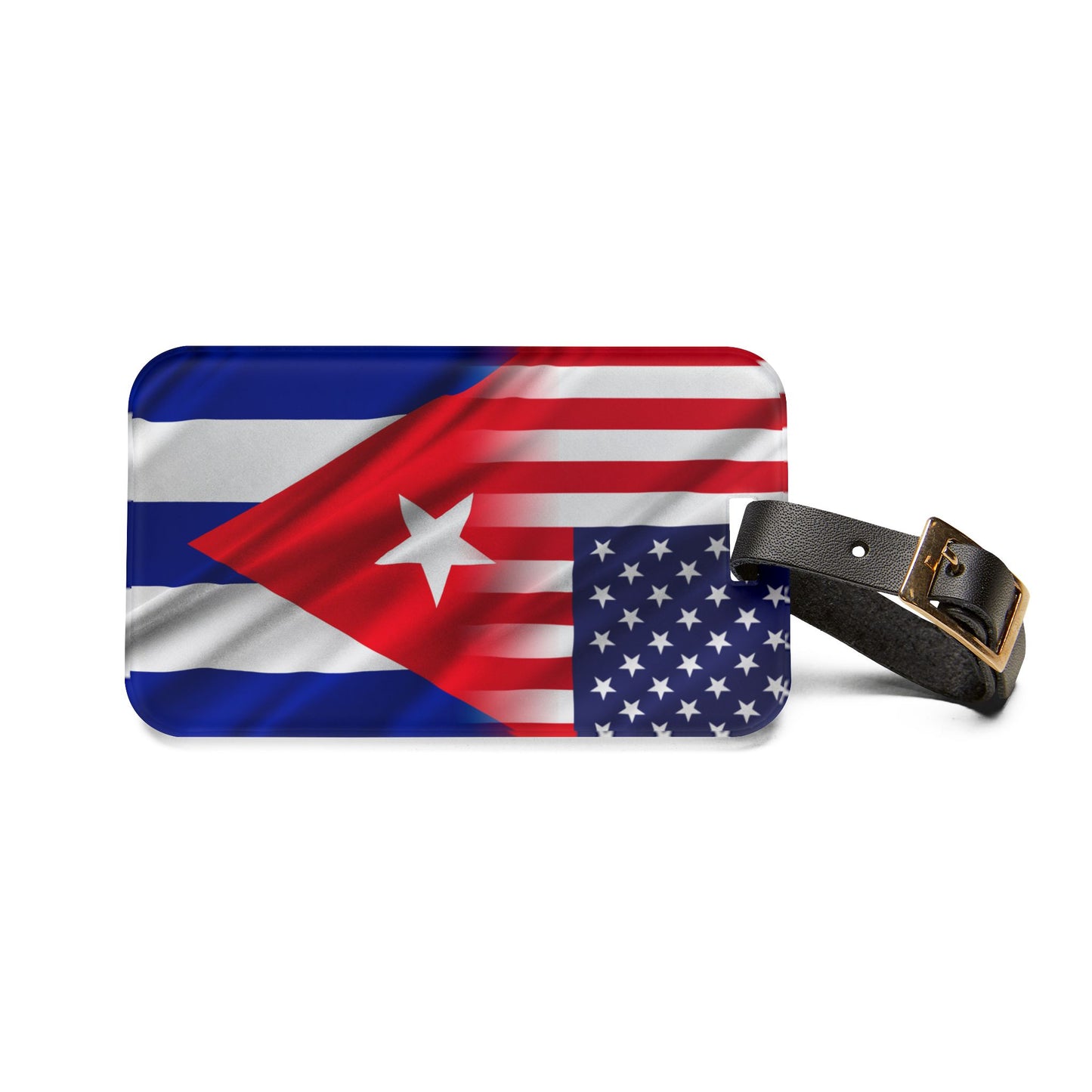 Luggage Tag-Cuban/USA Flag