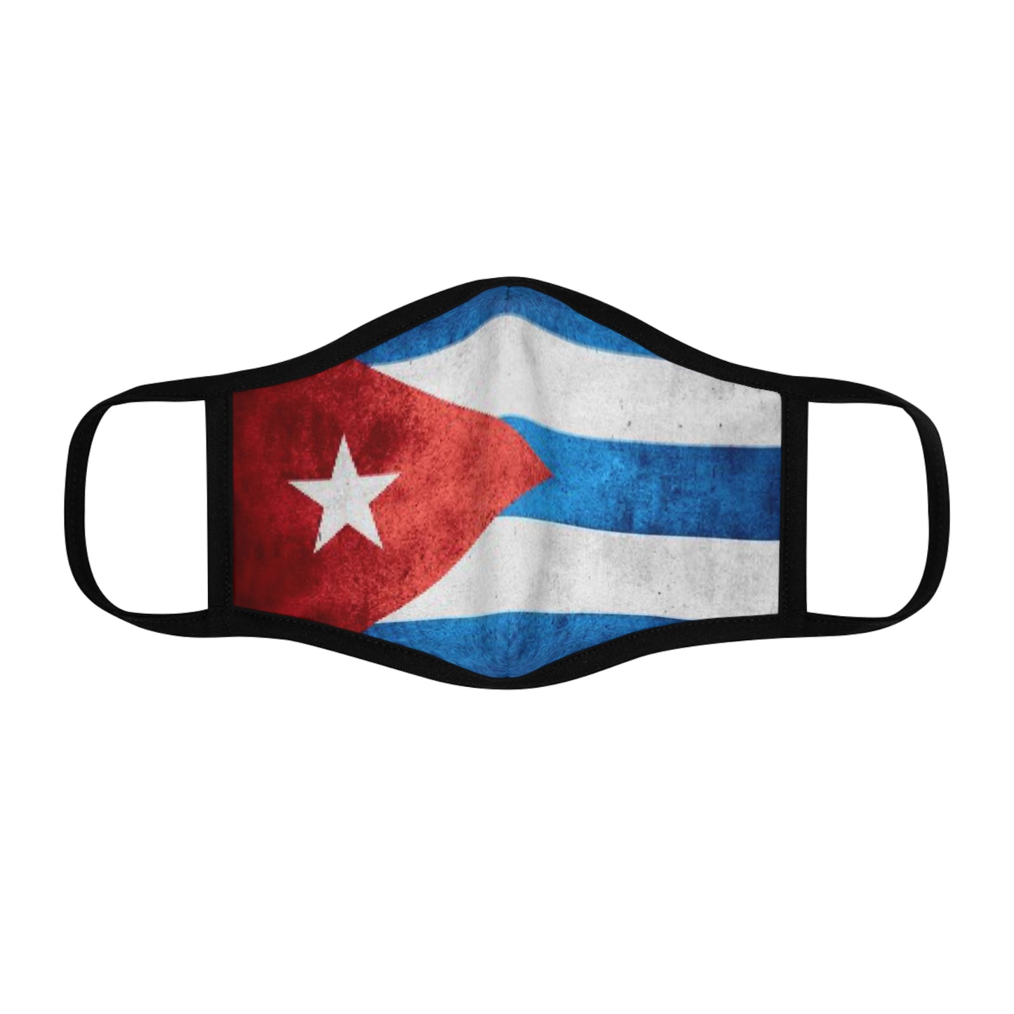 Cuban Flag Fitted Polyester Face Mask