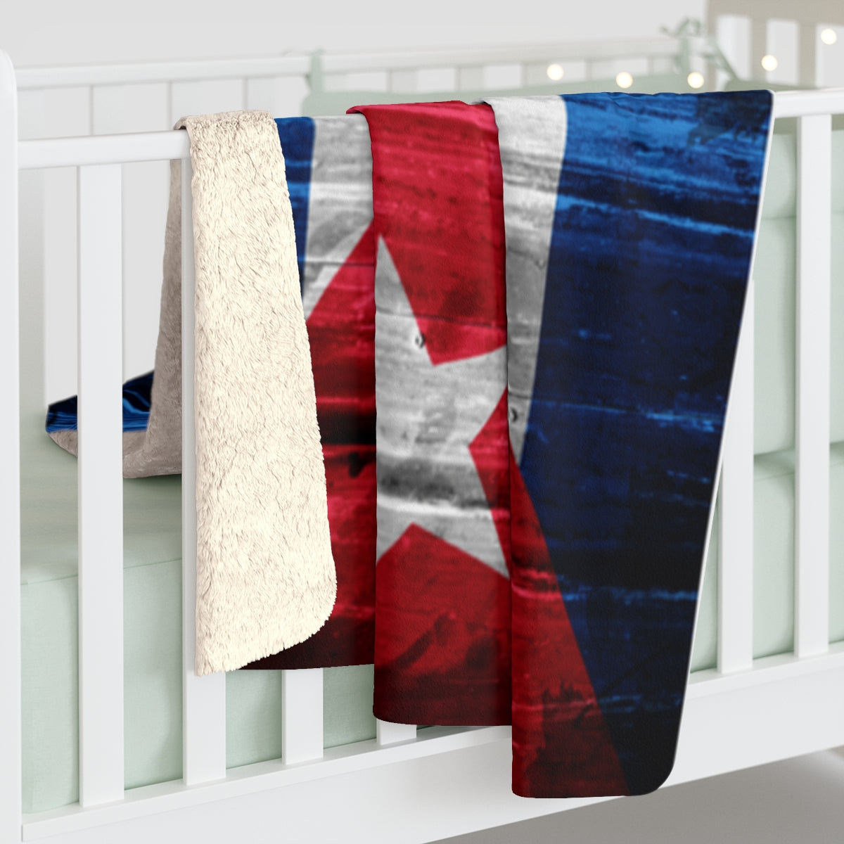 Cuban Flag Sherpa Fleece Blanket