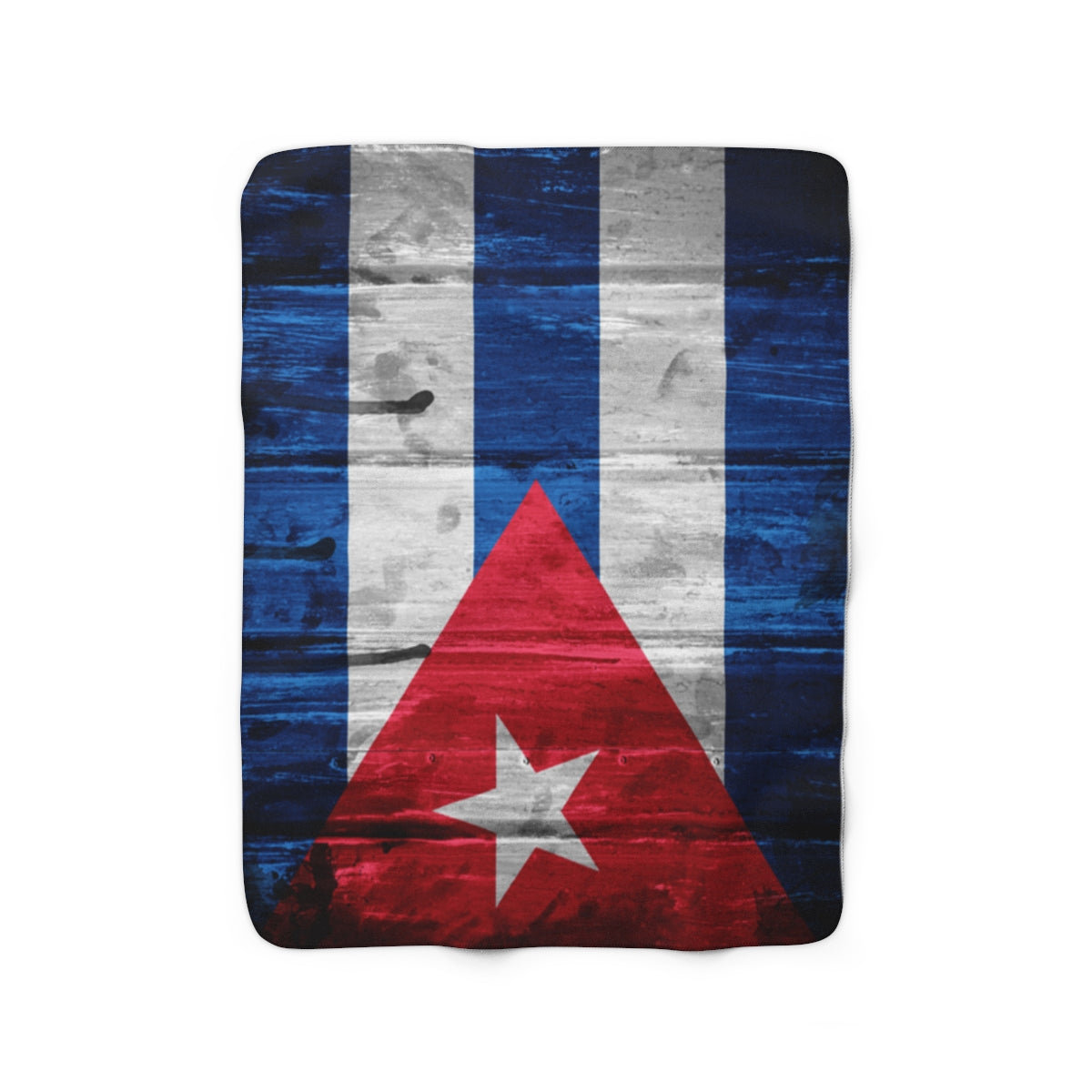 Cuban Flag Sherpa Fleece Blanket