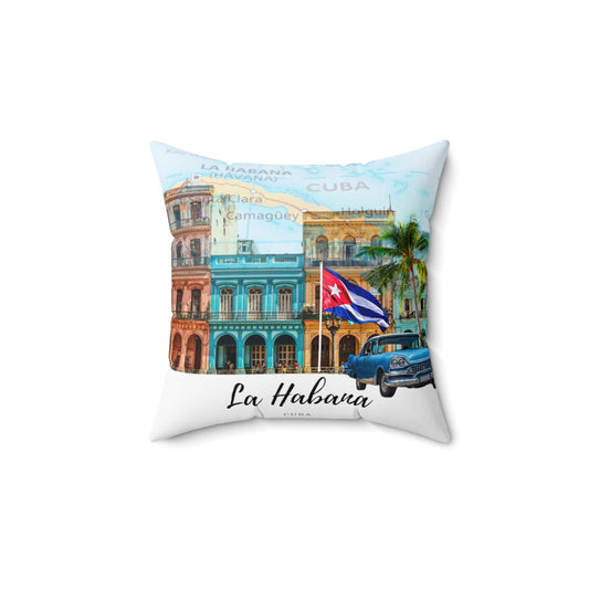 Cuba—Spun Polyester Square Pillow